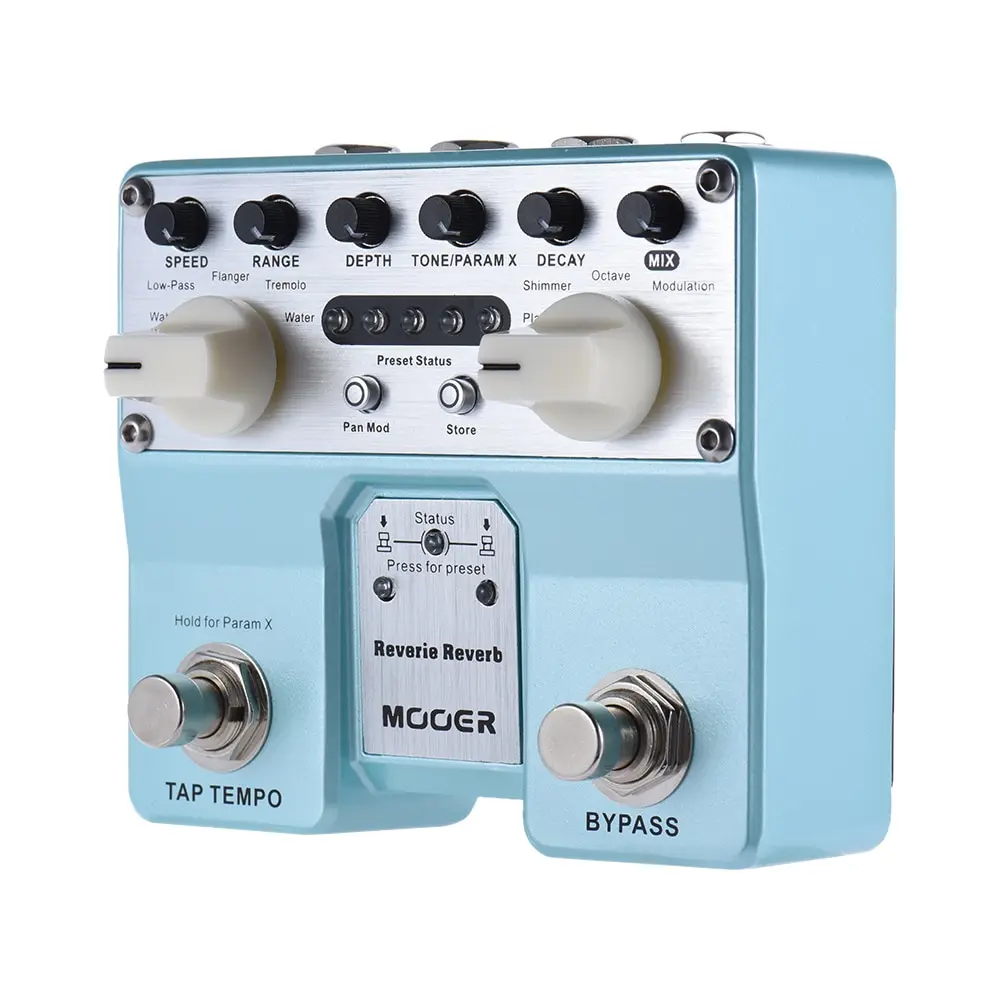 MOOER Reverie Reverb педаль гитарного эффекта 5 режимов реверберации 5 усиливающих эффектов с двумя ножными переключателями