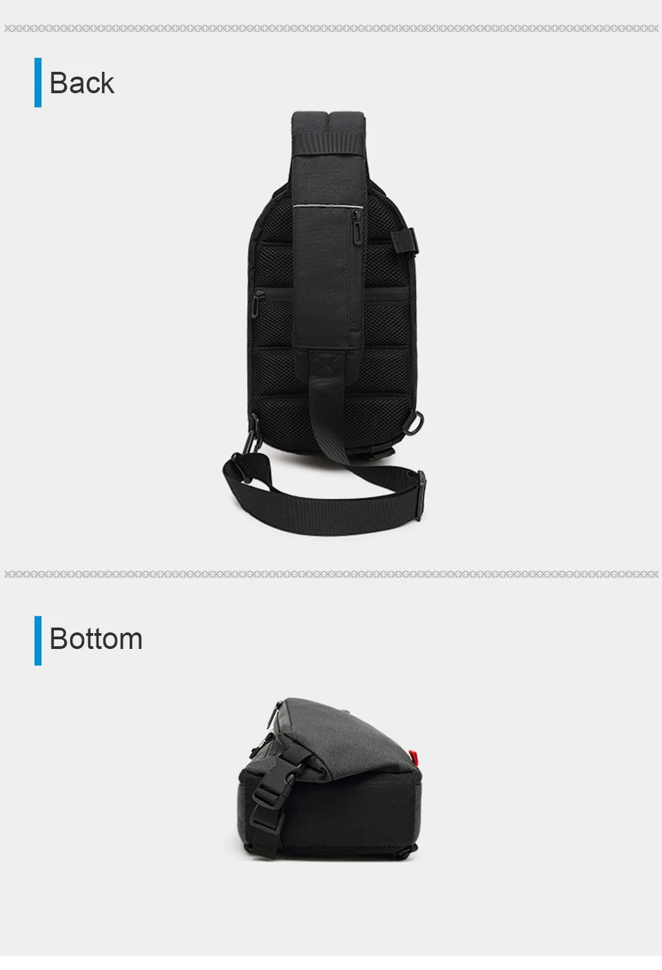 Men Shoulder Bag Male Chest Bags Crossbody Messenger Bag Pack Waterproof Bolso Cross Body Business Travel Women Mens Fanny Packs (10)