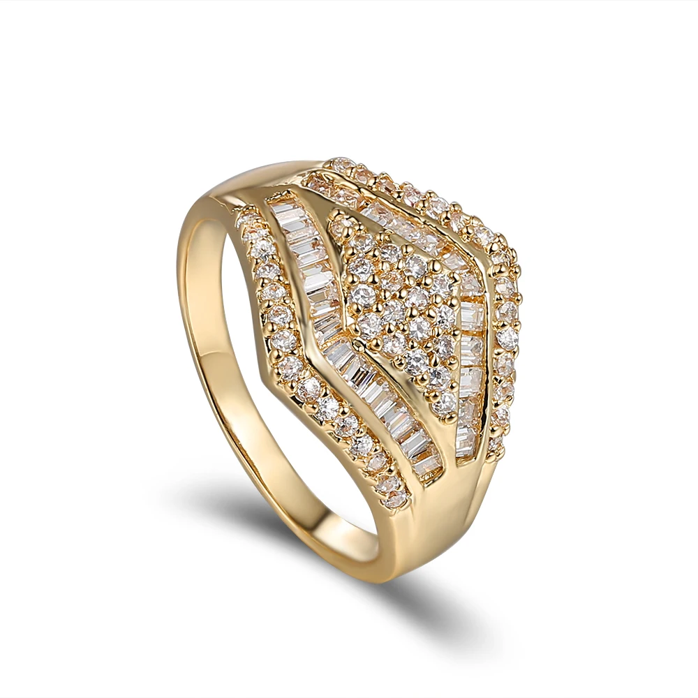 Kfvanfi золотые свадебные кольца с кубическим цирконием для женщин золотые украшения роскошный дизайн женские аксессуары