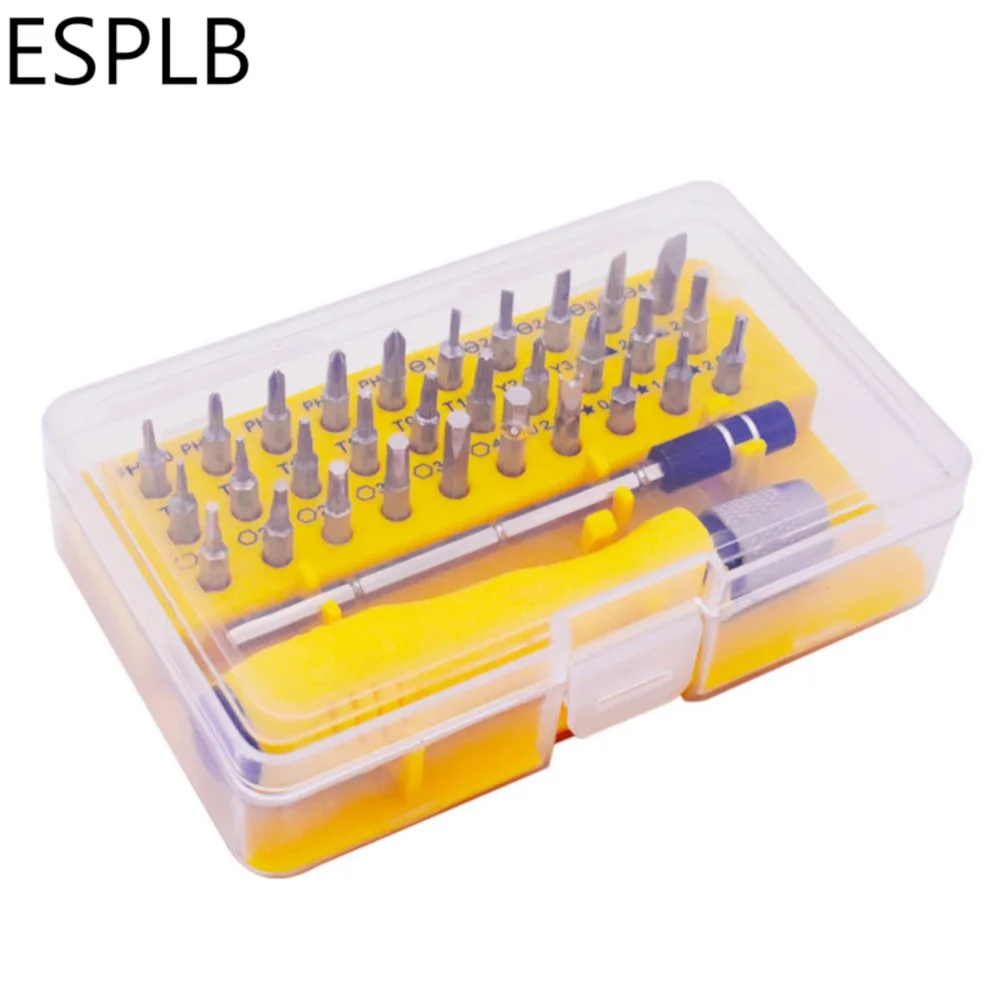 ESPLB 32 в 1 отвертка мини Магнитная Прецизионная отвертка набор ремонтный инструмент Torx для мобильного телефона/iPad/камеры