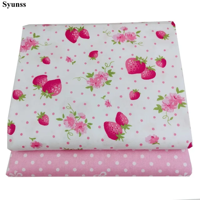 Syunss Strawberry Dot Printed Twill Cotton Fabric: A Versatile Textile for DIY Projects