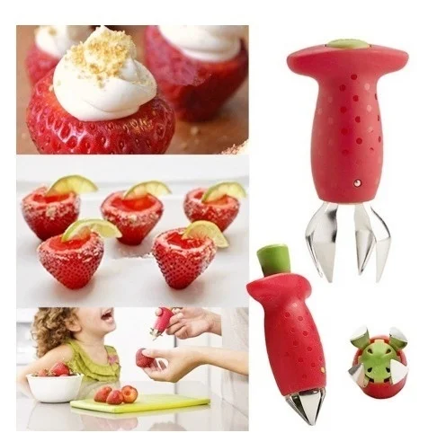 Best Selling Strawberry Leaves Huller Remover Detachers Excavator Removal Fruit Creative Stuff Kitchen Accessories