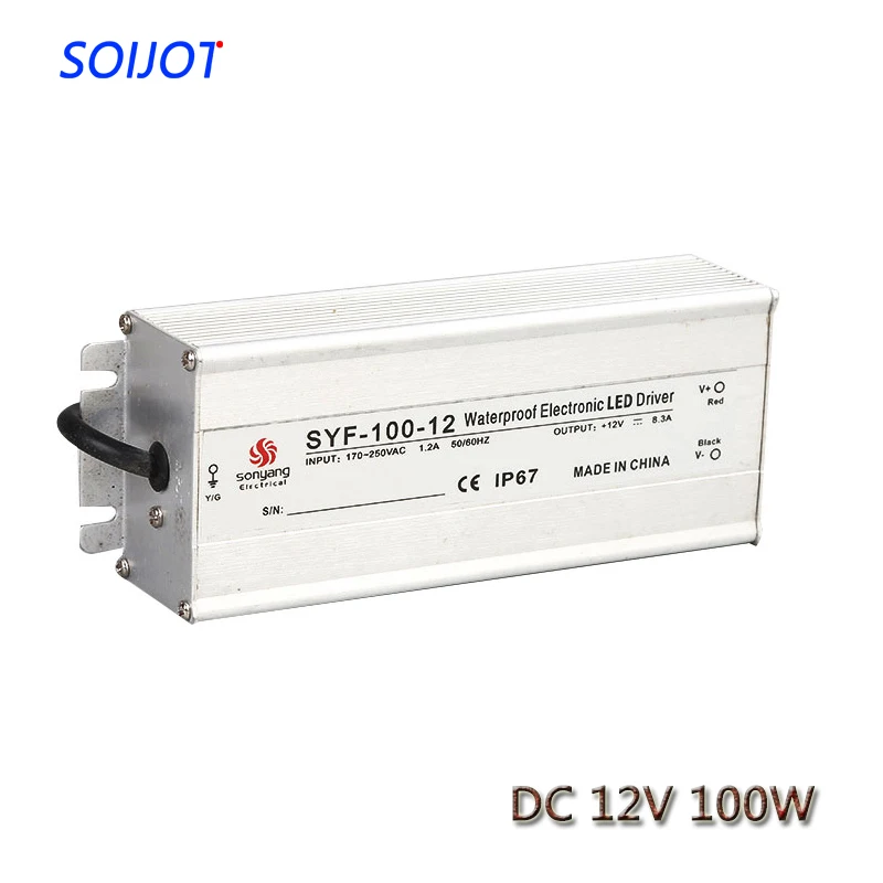 

Led Driver Transformer Waterproof Switching Power Supply Adapter,AC110V/220V To DC 100W Waterproof Outdoor IP67 Led Strip Lamp