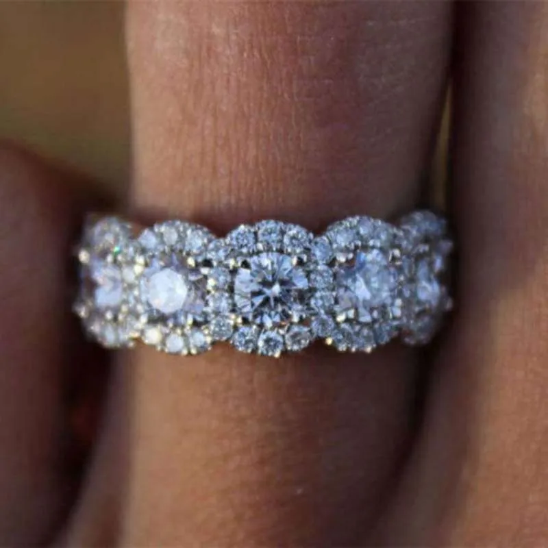 

Fashion Jewelry Tail Ring Zircon Lady Ring New Micro-inlaid Zircon Branch Engagement Ring Female Jewelry Silver Multicolored Fas