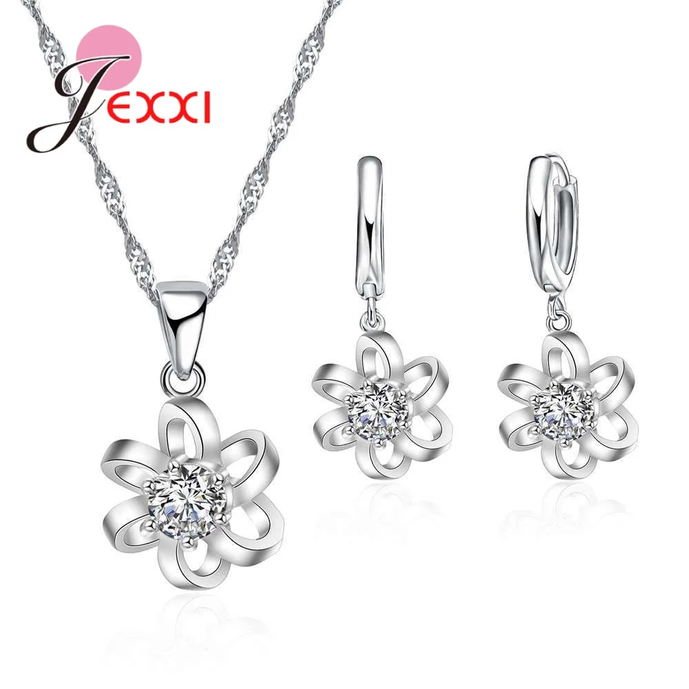 Женский комплект из колье и серёг серебра 925 пробы|jewelry gift sets|gift setnecklace earrings jewelry set |
