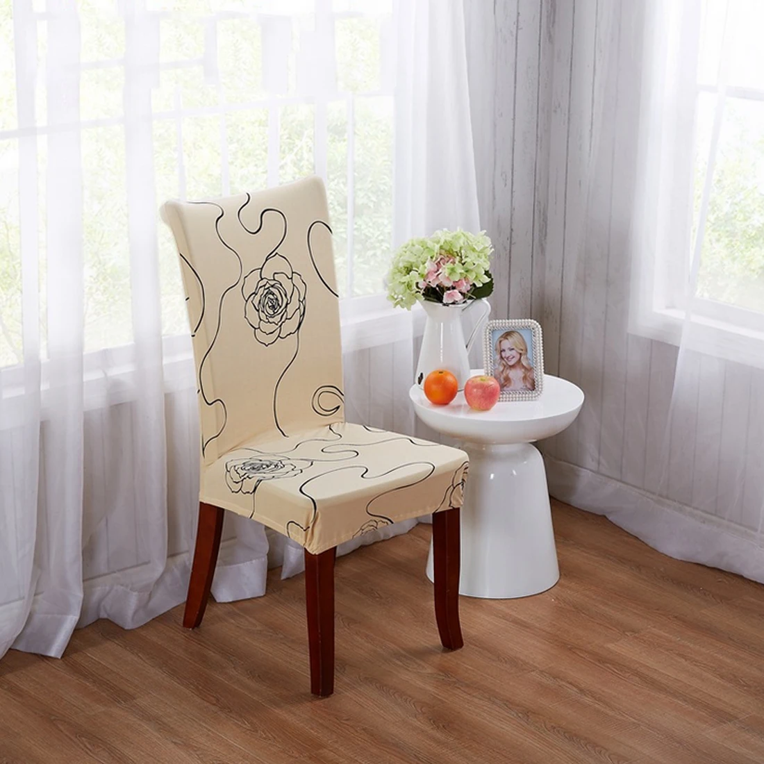 Многотипный цветочный принт съемные эластичные чехлы на кресла чехол для сидений на кухне спандекс чехлы на кресла стрейч для банкета - Цвет: 05