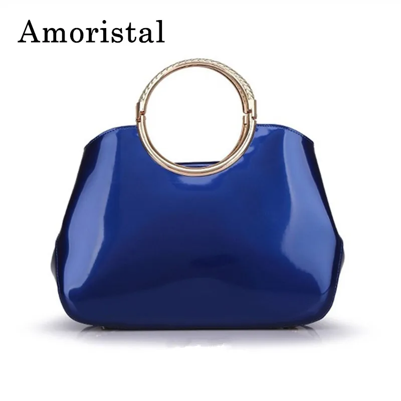 

Luxury Designer Fashionable Patent PU Leather Tote Bag Handbags Women Lady's Lacquered Handbag Bags For Women Shoulder Bag B165