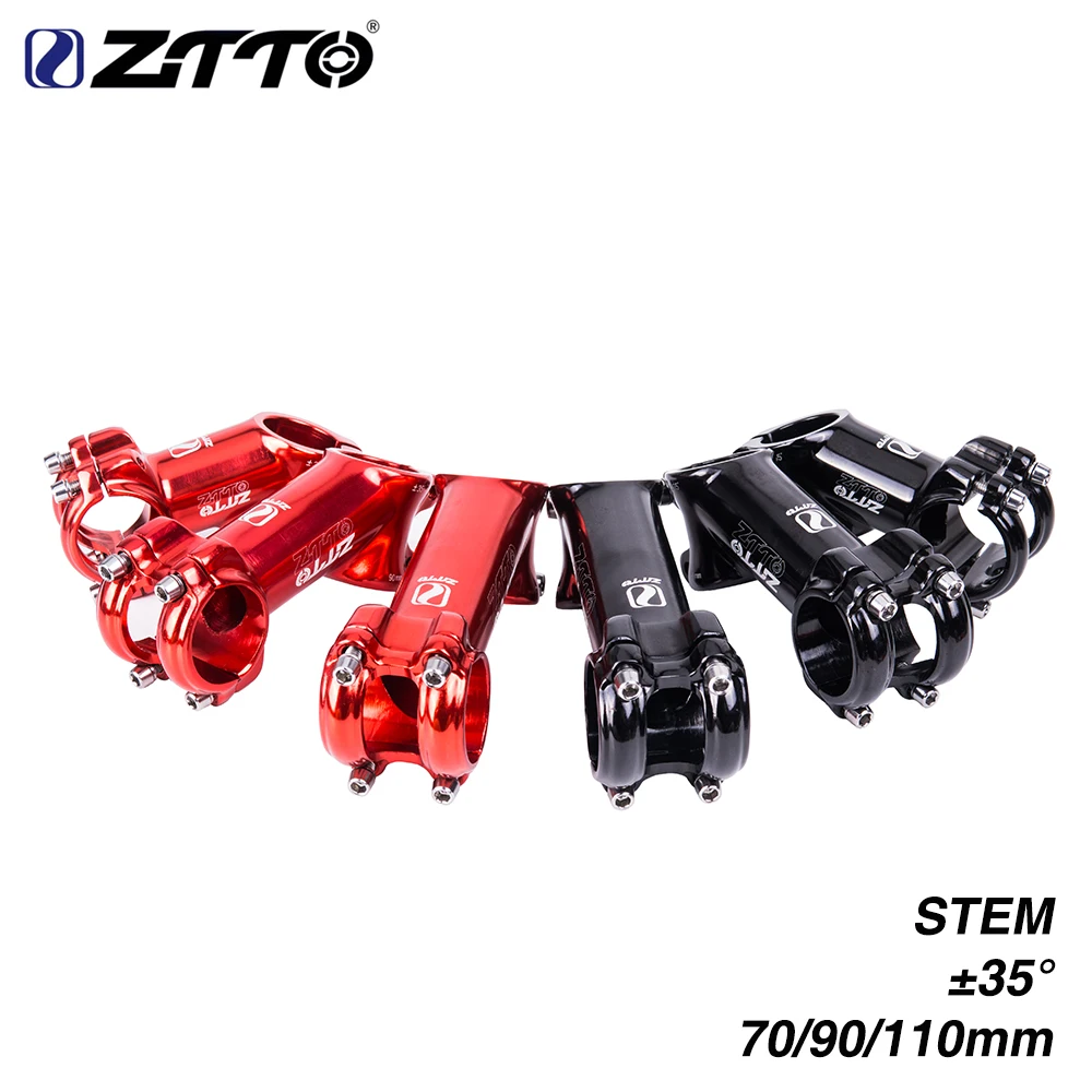 

70 90 110mm 35 degree High Strength Lightweight 31.8mm polished Stem for XC AM MTB Road Cheap Mountain Bike glossy Bicycle part