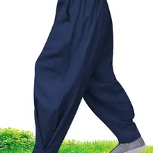 Летняя Высококачественная хлопковая и льняная медитация nun брюки форма для боевых искусств Кунг блумеры для кунг-фу дзен брюки серый/желтый/синий/черный/белый