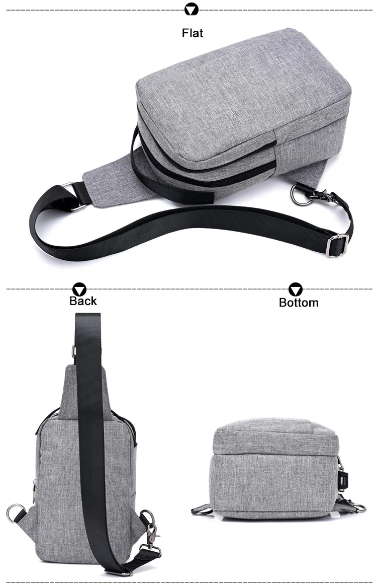 Мужские сумки-мессенджеры с плечевым ремнём, сумки на груди с защитой от кражи, унисекс, повседневные Внешние сумки с USB зарядкой, дорожные сумки