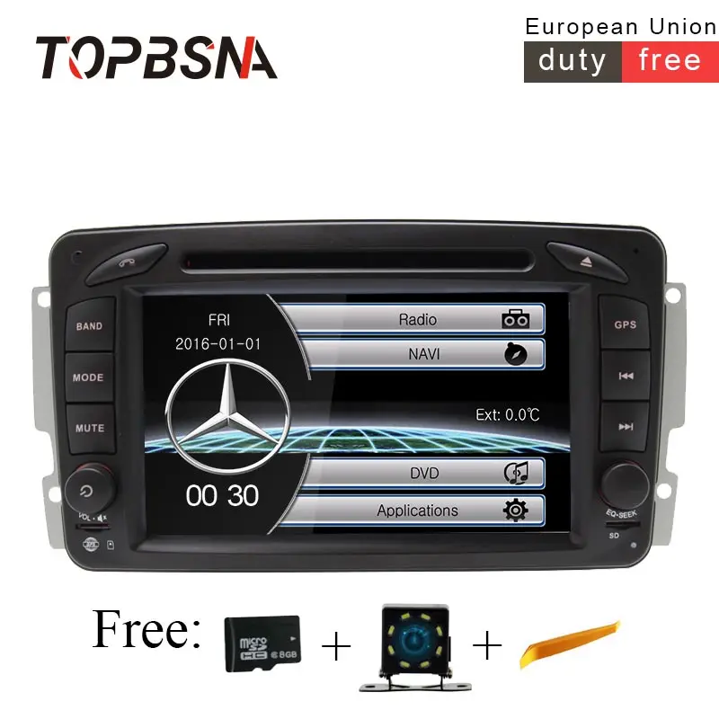 

TOPBSNA 7 inch 2 DIN Car Multimedia Player For Mercedes Benz CLK W209 W203 W168 W208 W463 W170 Vaneo Viano Vito Car DVD Player