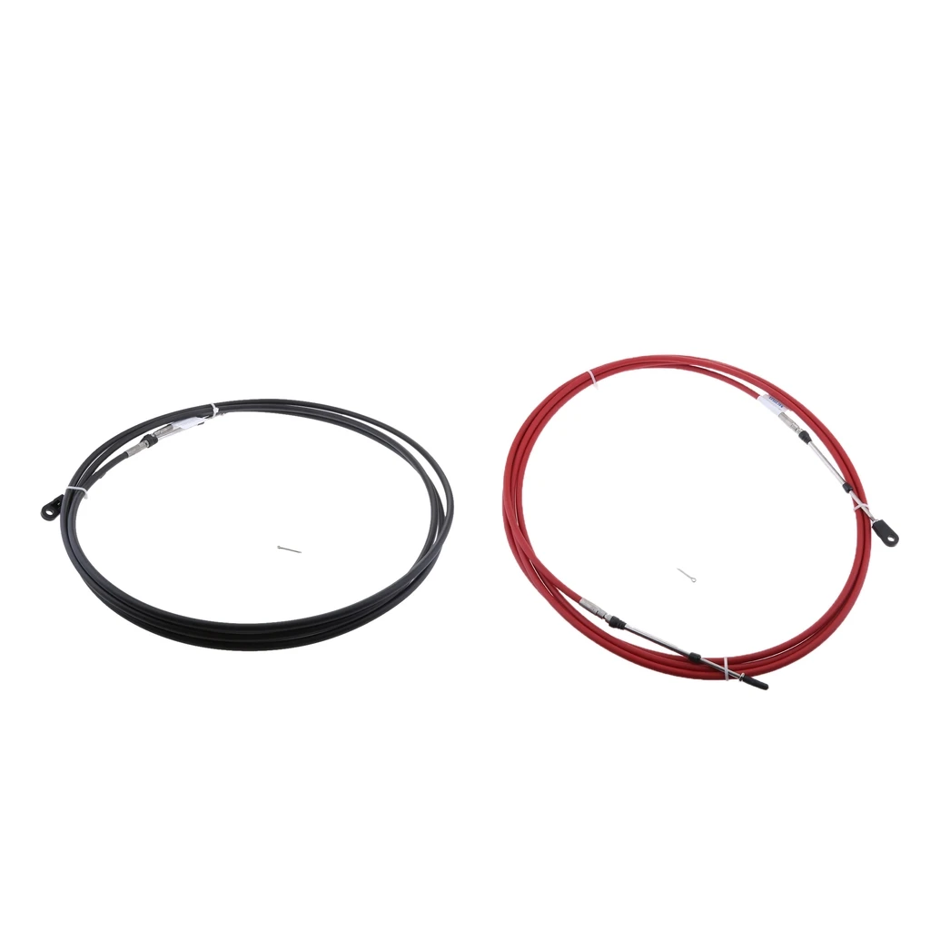 2 Pcs Universal Throttle Cable Repair For  Yamaha Outboard Boat Control Lever Etc Stainless Steel Core 175mm Mini Stroke