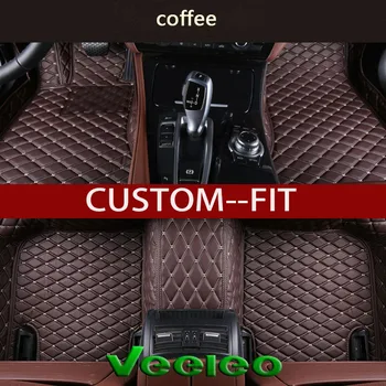 

Veeleo 6 Colors Leather Auto Floor Mats for Peugeot 4008-5 Seats 2012-2016 Waterproof Anti-slip Car Mats Carpets 3D Carpet Liner