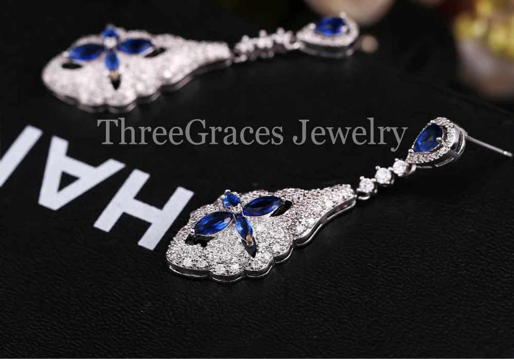 ThreeGraces-Vintage-White-Gold-Color-Fully-Inlay-Long-Cubic-Zirconia-Crystal-Royal-Blue-Big-Ethnic-Earrings (3)