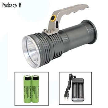 

XPE Q5 led 3800LM flashlight Hand Lamp Torch Portable Light Lantern + Rechargeable 2*18650 Battery + AC charger