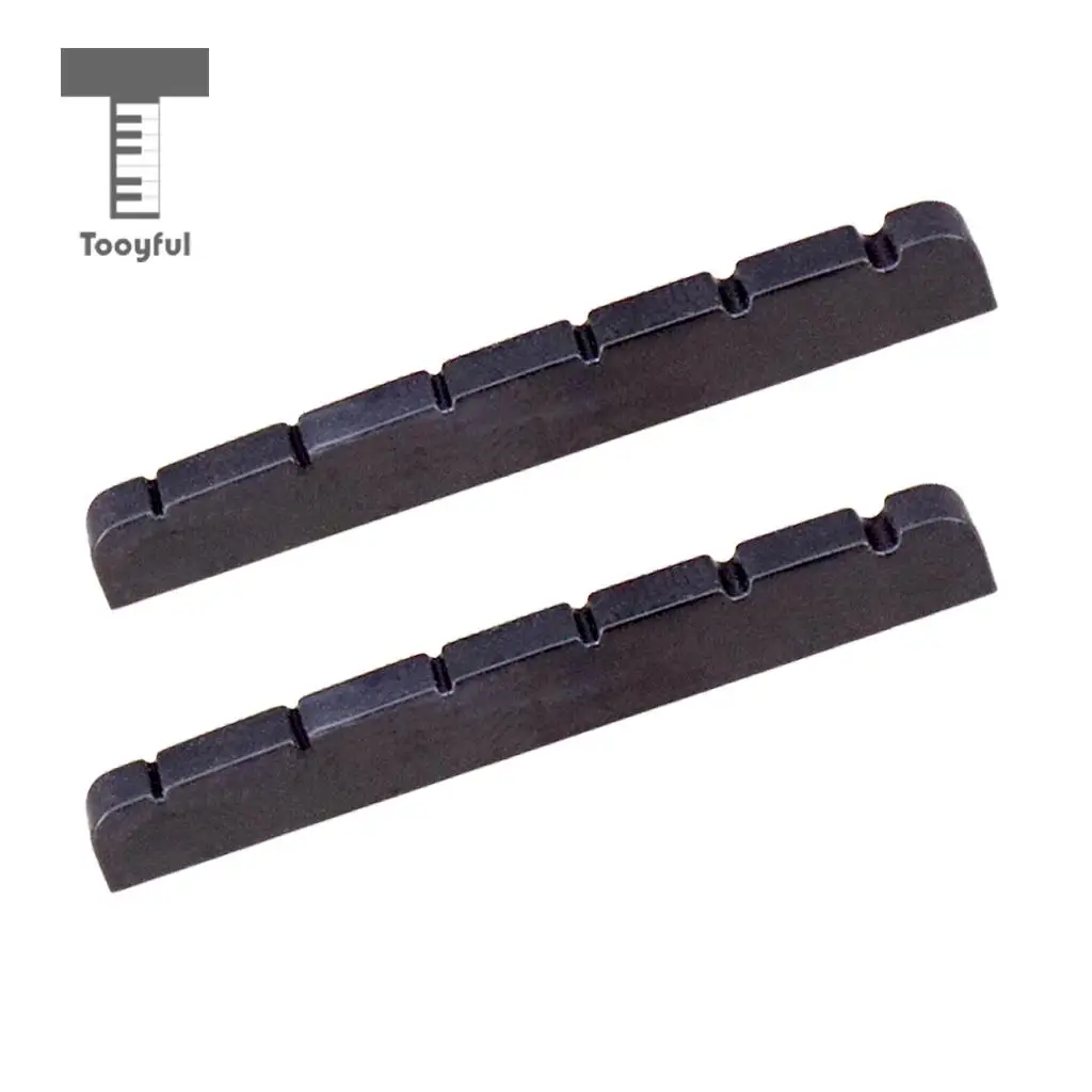 2pcs 6 String Electric Guitar Nut Slotted for Stratocaster Strat Telecaster Tele Guitar Replacement