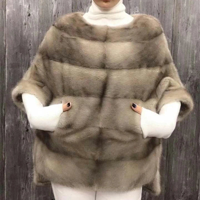 Шуба женская короткая из натурального меха норки модная рубашка с рукавом