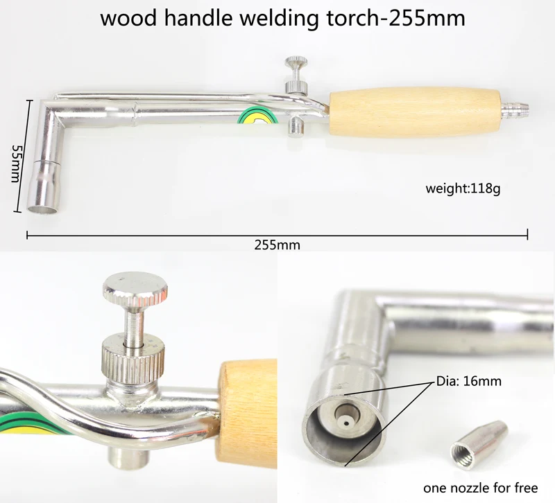 Регулируемая пламенная газовая горелка рукоятка паяльника труба деревянная сварка факел оборудование пистолеты ювелирные инструменты