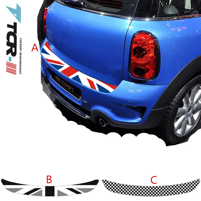 Car Rear Bumper Decoration Sticker Trunk load edge Deco For Mini Cooper Clubman Countryman R55