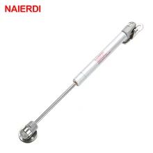 NED 100N /10KG Copper Force Door Lift Support Gas Hydraulic Spring Hinge Cabinet Door Kitchen Cupboard Hinges Furniture Hardware naierdi 350n 35kg force door lift support furniture gas spring lift cabinet door kitchen cupboard hinges lid stays soft open