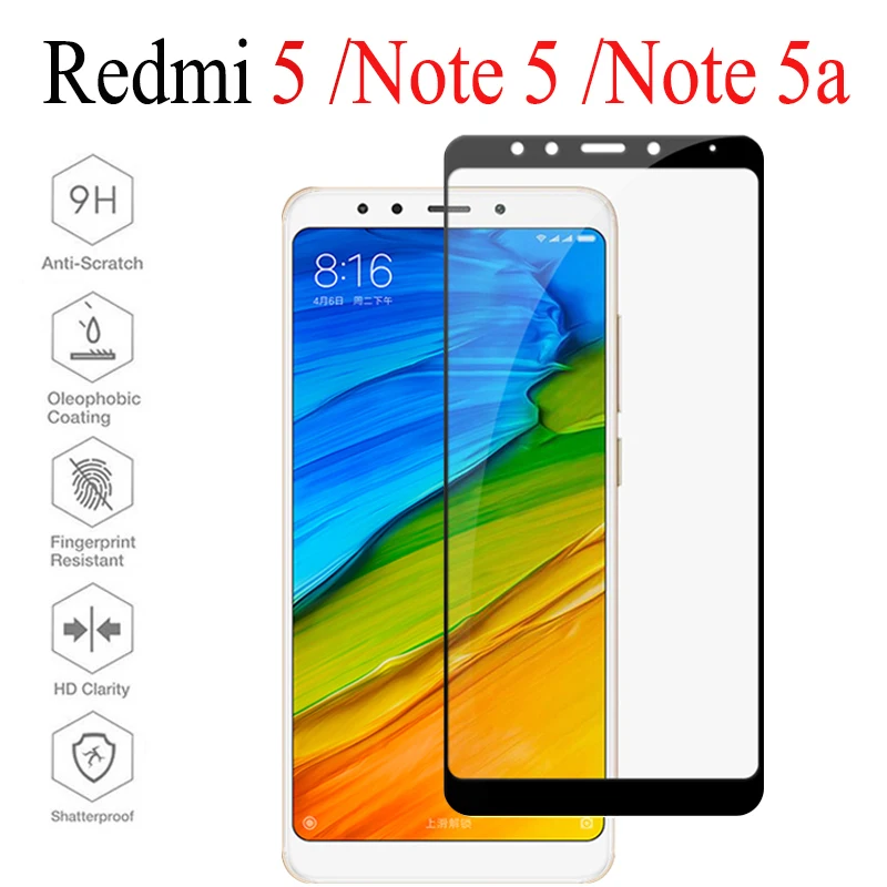 

Protective glass for xiaomi redmi note 5 tempered glass xiomi ksiomi readmi note5 screen protector 5a redmi note 5pro plus glass