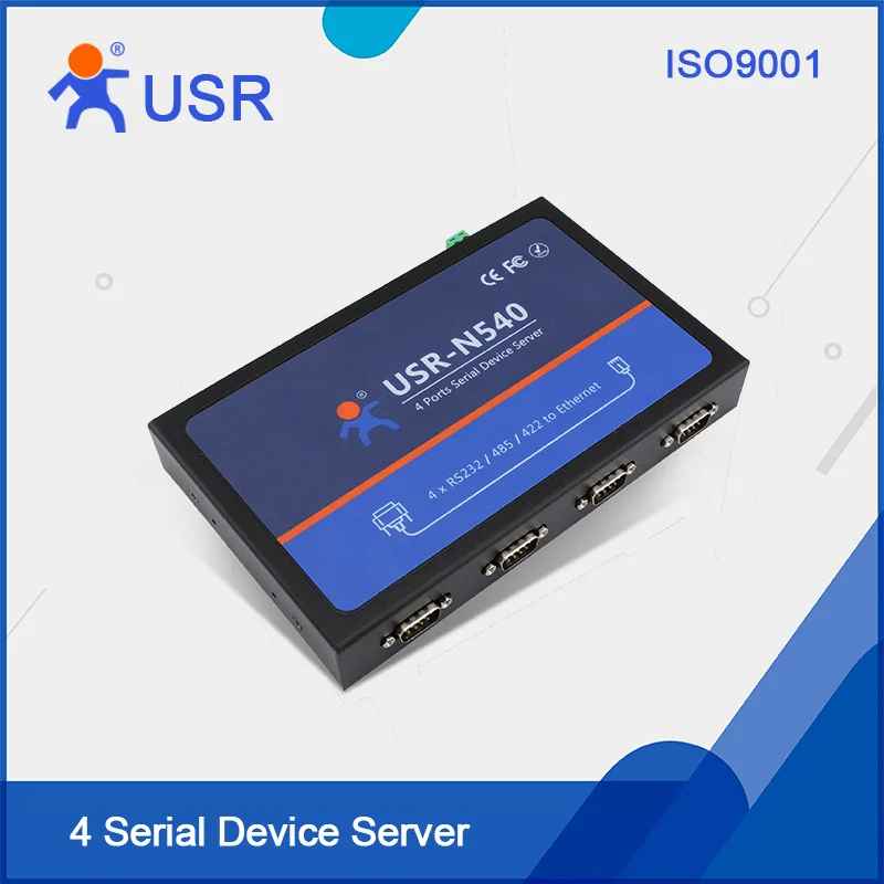USR-N540 Бесплатная доставка серийный преобразователь ethernet 4 порта RS232/RS485/RS422 с CE FCC RoHS