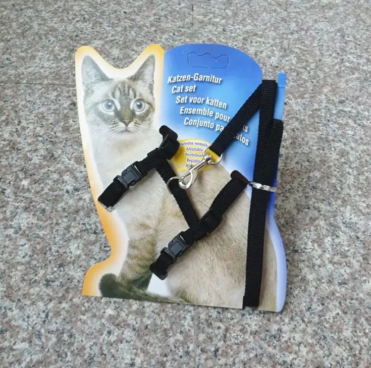 Ошейник для питомца кота шлейка и поводок регулируемый поводок для собаки котенок с лямкой на шее воротник товары для котов для кошки ремня через одно плечо - Цвет: 2