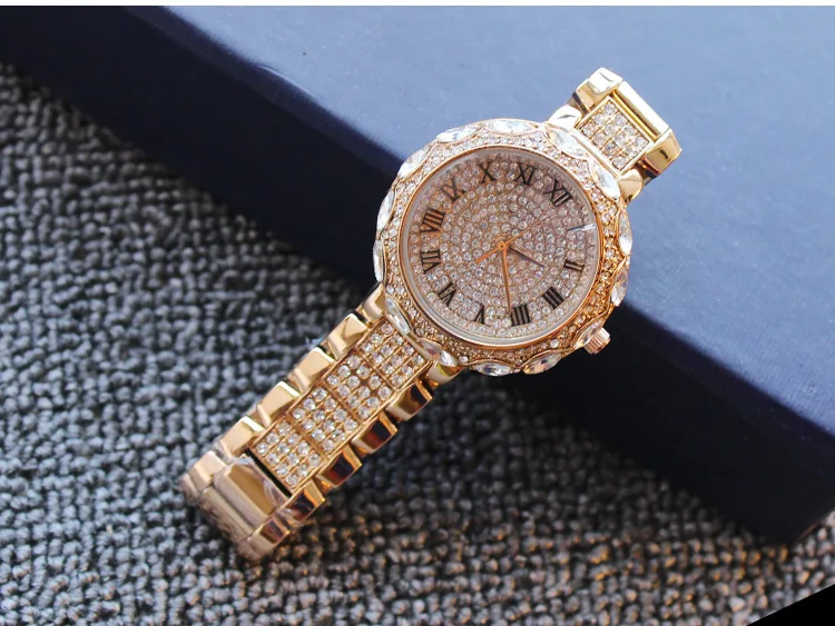 Роскошные брендовые Модные женские повседневные часы розовые золотые со