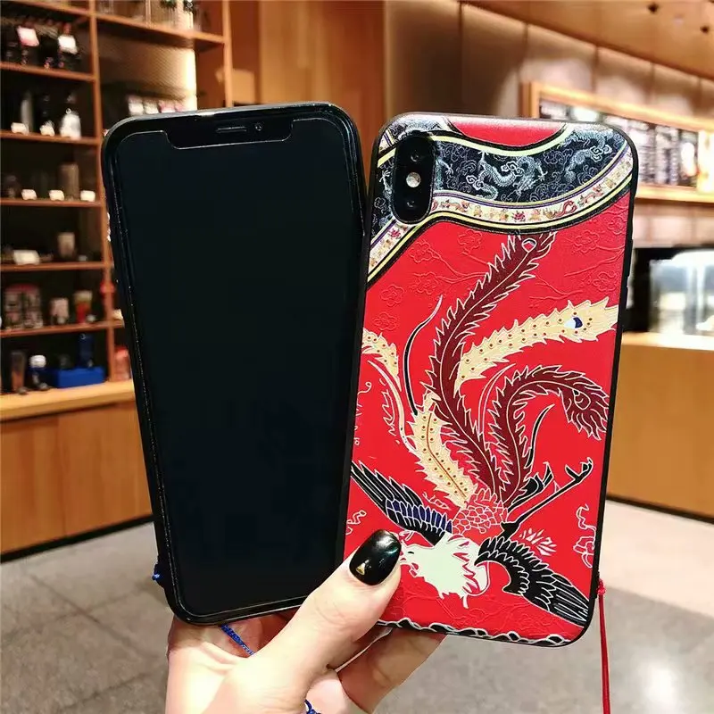 Relief lace Roses flower case for iphone x (9)