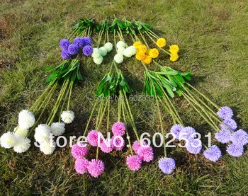 

SPR Free shipping Five head lavender ball hydrangea home decoration Wedding Bouquet Artificial Flower 6Colors Available