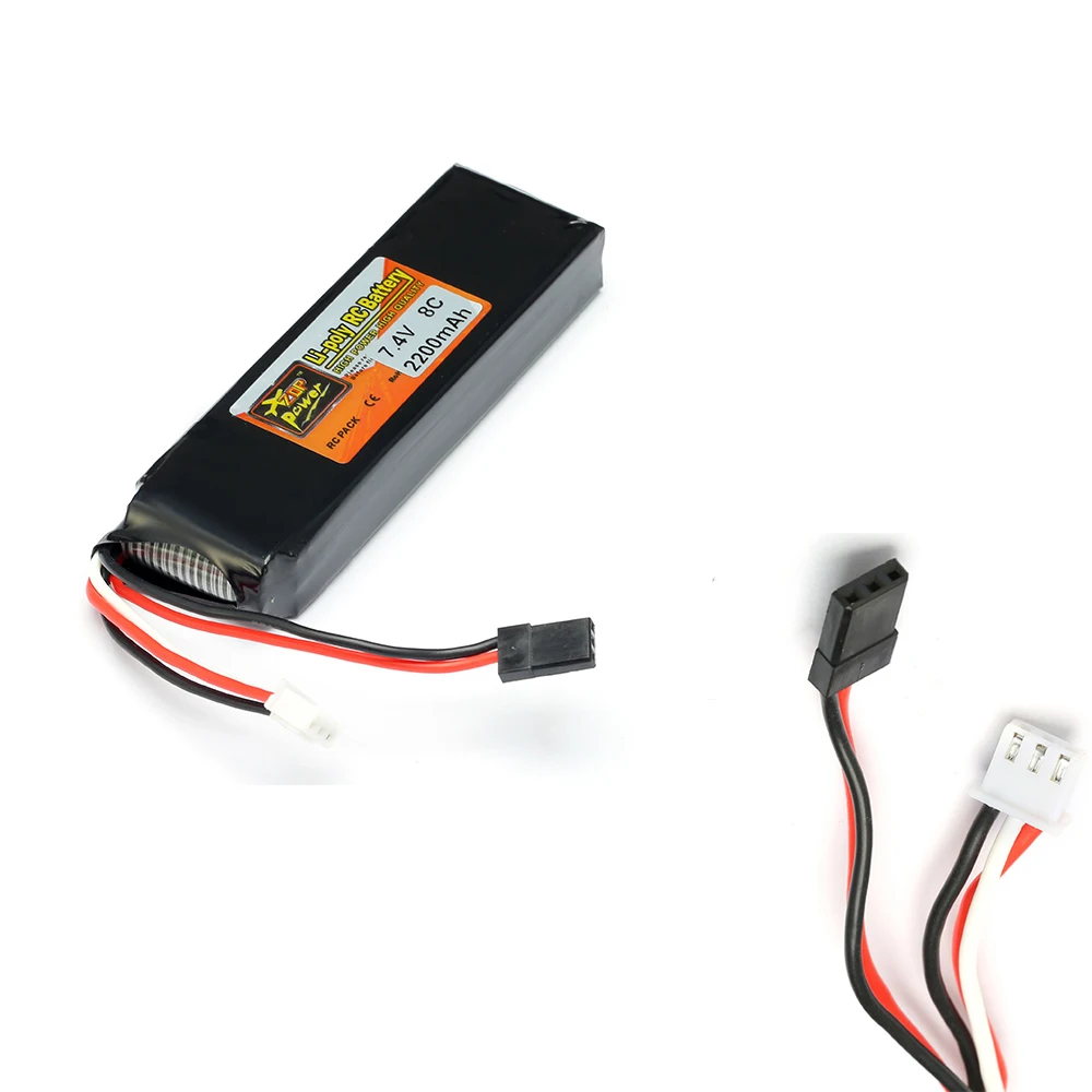 

1pcs ZOP Power Lipo Battery 7.4V 2200mAh 8C Li-Po Battery For DEVO 4/ 7E / 6S / 8S Transmitter Li-poly RC Battery