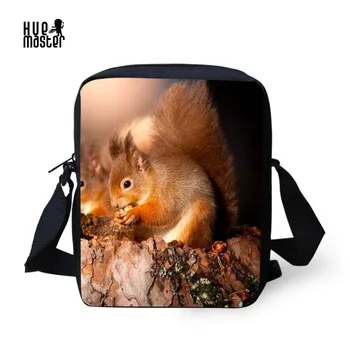 

Kids Casual Travel Mini Cross Body Bags Cute Squirrel Printed Girls Fashion Small Messenger Bags Portable Daily Shoulder Bag Men