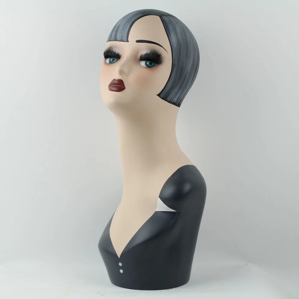 Стекловолоконный манекен голова куклы для парика ювелирных изделий и шляп дисплей