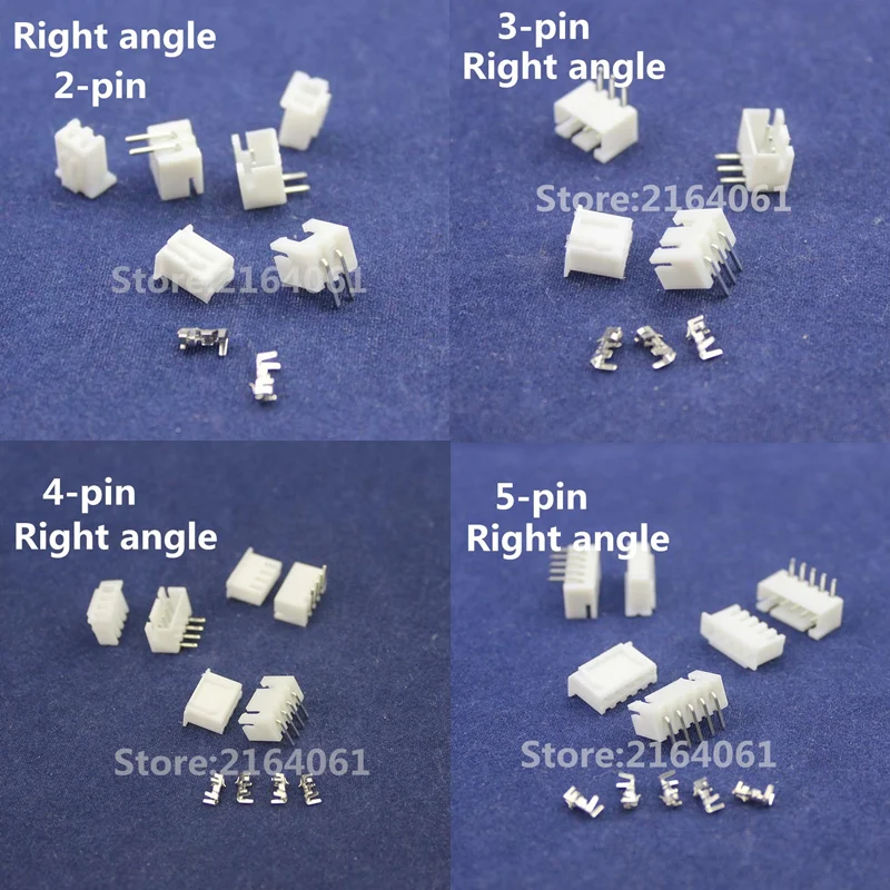 

Free Shipping 50 sets 2/3/4/5pin Right angle 2.54mm Pitch Terminal/Housing/Pin Header Connector Wire Connectors Adaptor XH2P Kit