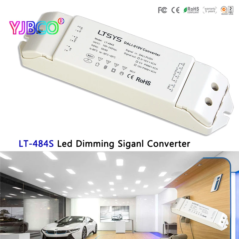 

LT-484S led Dimming signal converter;DALI PUSH DIM signal input;5V PWM x4CH/10V PWM x4CH output for led lamp