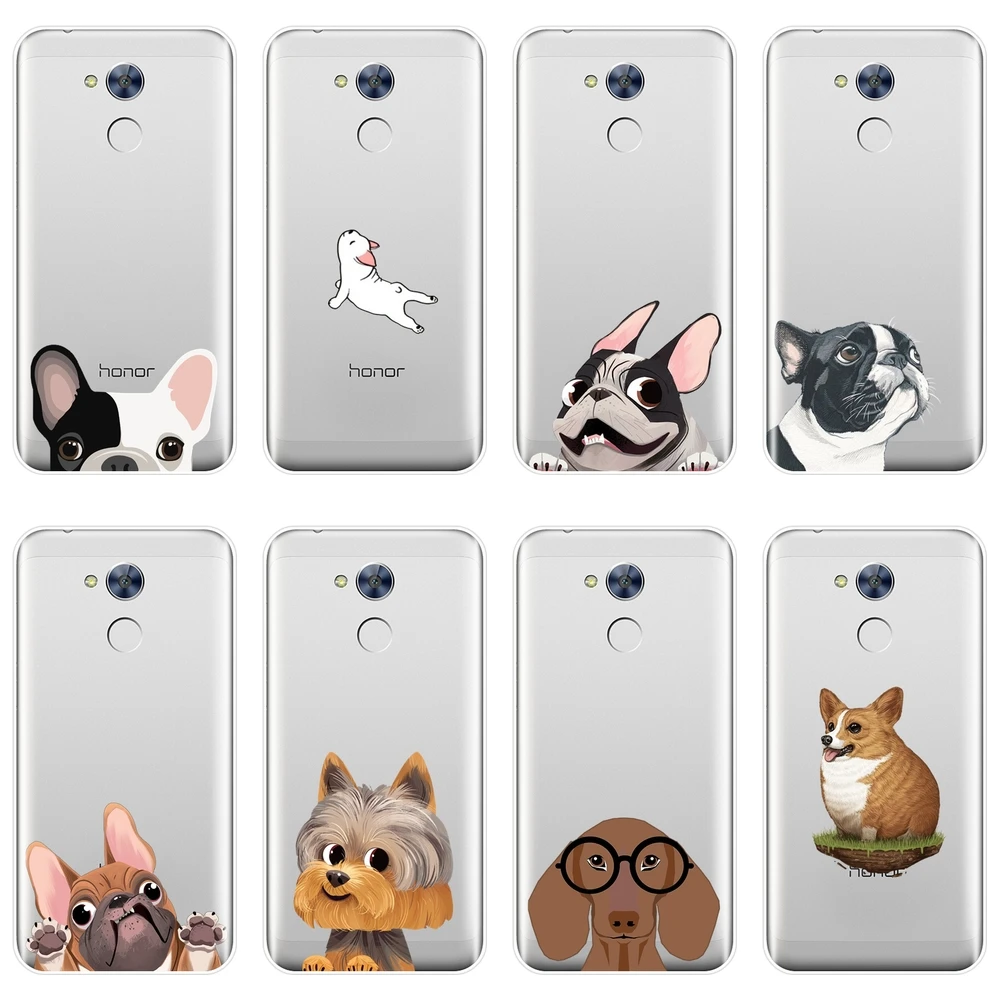 

Phone Case Silicone For Huawei Honor 4C 5C 6C 6A Pro Pug Dog French Bulldog Corgi Soft Back Cover For Huawei Honor 4X 5A 5X 6 6X