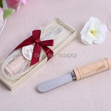 Свадебный подарок и подарки-Рассекатель из нержавеющей стали с винной пробковой ручкой вечерние сувениры 100 шт./партия