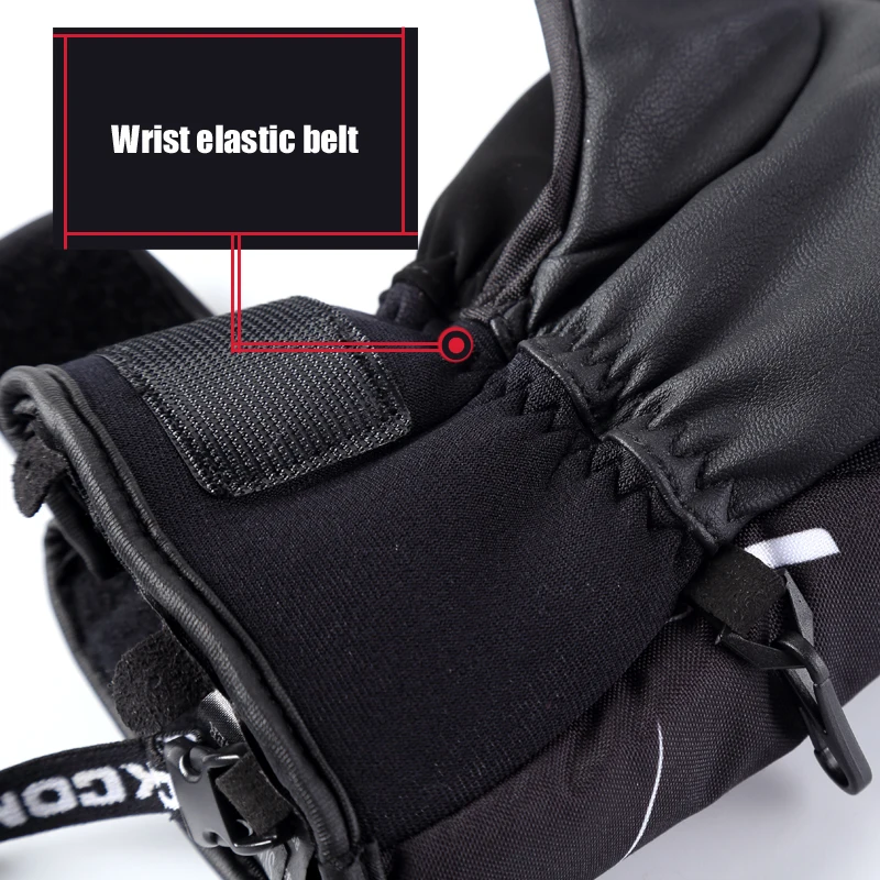 Snowboarding gloves in blue color pipe ski cross snowboard glove waterproof and sports windproof snowboard gloves (6)