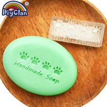 Ручная работа Производство Мыла штамп отпечаток лапы кошки узор Смола чистая естественная прижимка для мыла декоративное мыло голова акриловые Главы на заказ