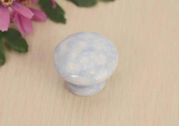 10pcsFine clear wavy luxury ceramic great circle handle Korean garden European style minimalist drawer door 0