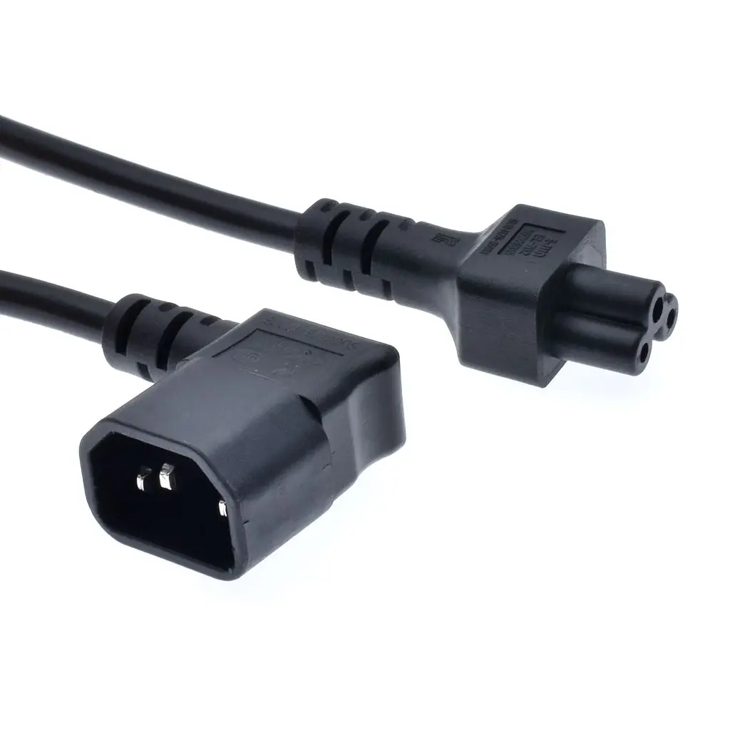 IEC 320 C14 Male Plug to C5 Female Adapter Cable IEC 3 Pin Male to C5 Micky.PDU PSU Power Converter Cord ,30CM
