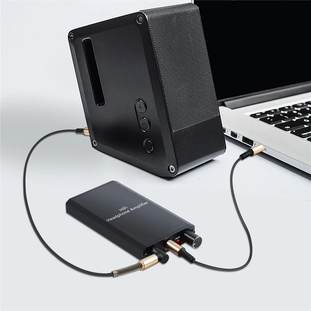 ESYNiC усилитель для наушников двухступенчатый Переключатель усиления портативный усилитель для наушников с 3,5 мм разъемом аудио кабель для мобильных телефонов