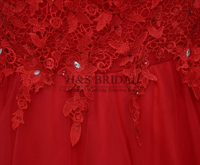 HS08 дизайн без бретелек Милая Высококачественная красная кружевная бисерная Русалка Выпускные платья