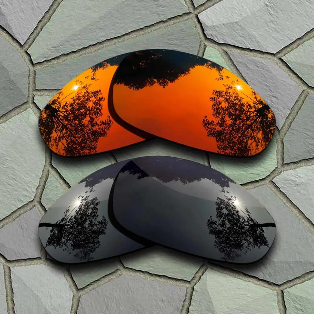Black-Red Orange Серые черные и красные оранжевые солнцезащитные очки поляризованные Сменные линзы для Окли Джульетта - Цвет линз: Black-Red Orange