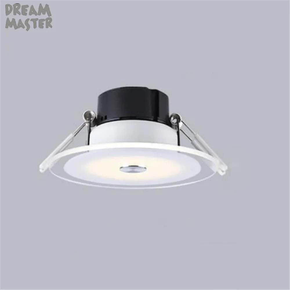 

2019 New led downlight acrylic art decoration ceiling recessed lamp ultra thin 5W 3000K warm white 5000K home decor lighting
