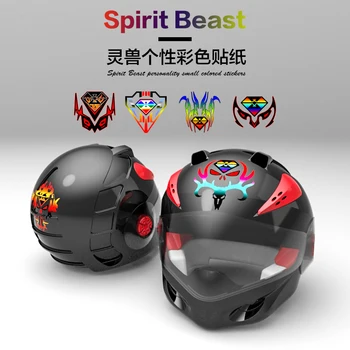 

SPIRIT BEAST Motorcycle Helmet Stickers for Benelli Honda Suzuki Yamaha KTM BMW Vespa Triumph Royal Enfield Piaggio Kawasaki