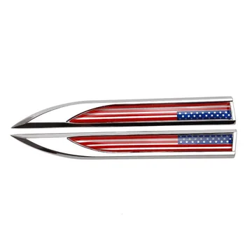 

Flag of The USA Logo Car Side Stickers Accessories Door Emblem Badge Decoration for Jeep Jaguar Land Rover BMW e46 KIA Citroen