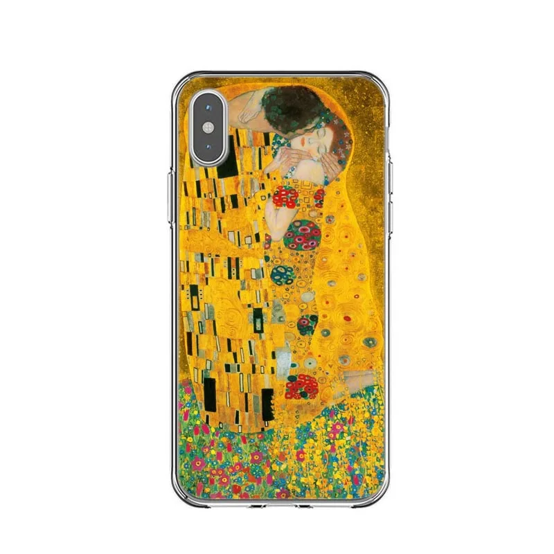 Мягкий силиконовый чехол для телефона Kiss by Gustav Klimt, чехол для iPhone 5S, SE 6 6S 7 8 Plus X XR XS MAX 11 Pro Max, чехлы