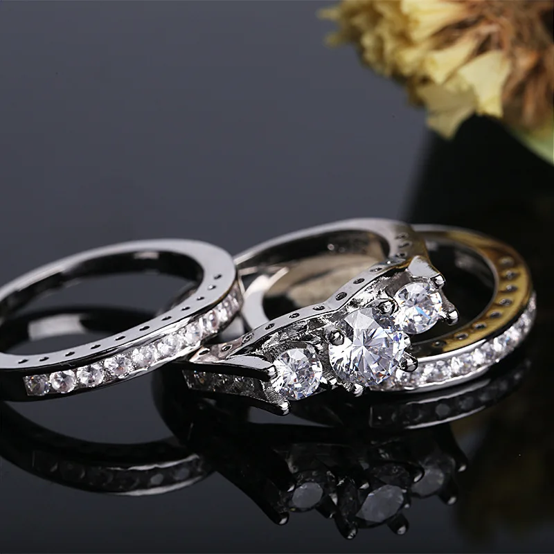 crystal ring set for women jewelry silver (8)