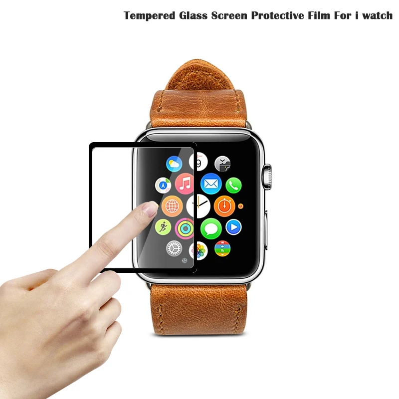 

DOITOP 2.5D Full Coverage Tempered Glass Screen Protective Film For Apple watch 38mm 42mm Glass Film For Apple watch Women men